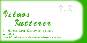 vilmos kutterer business card